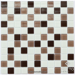Стеклянная мозаика Котто Керамика GM 4035 C3 CAFFE M CAFFE W WHITE 300х300х4 мм Еланец