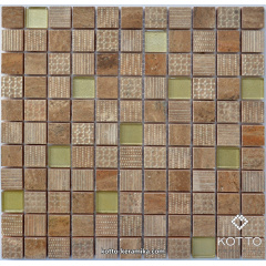 Декоративна мозаїка Котто Кераміка CM 3040 C2 GOLD BROWN 300x300x8 мм Ужгород