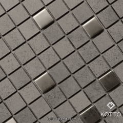 Декоративная мозаика Котто Керамика CM 3026 C2 GRAY METAL MAT 300x300x8 мм Киев
