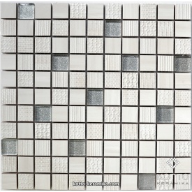 Декоративна мозаїка Котто Кераміка CM 3043 C2 CREAM SILVER 300x300x8 мм