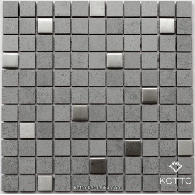 Декоративная мозаика Котто Керамика CM 3026 C2 GRAY METAL MAT 300x300x8 мм