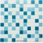 Стеклянная мозаика Котто Керамика GM 4039 C3 CERULEAN M CERULEAN W WHITE 300х300х4 мм Днепр