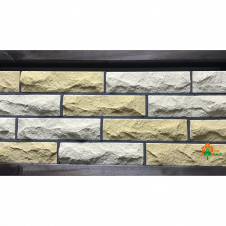 Кирпич облицовочный ECOBRICK скала 250x100x65 мм желтый слоновая кость