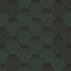 Бітумна черепиця Aquaizol Мозаїка 320х1000 мм зелений мікс Камінь-Каширський