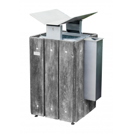 Урна ЗОЛОТИЙ МАНДАРИН Кантрі квадратна 530х530х1030 мм 