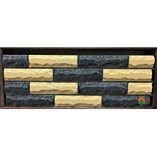 Кирпич облицовочный ECOBRICK луч 250x120x65 мм черный/желтый