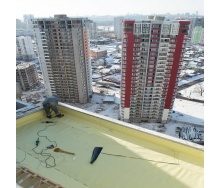 Гідроізоляція мембраною пвх  плоского даху багатоповерхового будинку