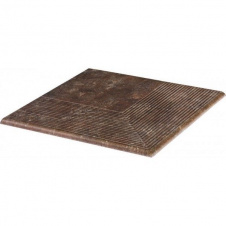 Ступінь кутова клінкерна Paradyz Ilario brown struktura 30x30 см