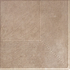 Ступінь кутова клінкерна Paradyz Viano beige struktura 30x30 см Київ
