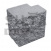 Полублок декоративный Силта-Брик Серый 14 угловой полнотелый 190х190х140 мм