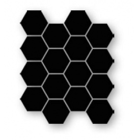 Настенная плитка Paradyz Uniwersalna Mozaika Prasowana Hexagon Nero 220х255 мм (1179591)