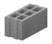 Блок бетонный Золотой Мандарин М-75 40.20.20 390х190х190 мм