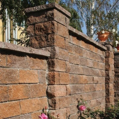 Камінь для стовпчиків Золотий Мандарин тристоронній скол 300х100х150 мм персиково-коричневий Ужгород