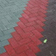Тротуарна плитка Золотий Мандарин Цегла без фаски 200х100х60 мм на сірому цементі червоний Київ