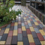 Тротуарна плитка Золотий Мандарин Цегла вузька 210х70х60 мм на сірому цементі чорний Полтава