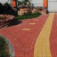 Тротуарна плитка Золотий Мандарин Цегла стандартна 200х100х40 мм на сірому цементі червоний Київ