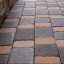 Тротуарна плитка Золотий Мандарин Стара площа 160х40 мм на сірому цементі персиковий Кропивницький