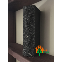 Цегла облицювальна ECOBRICK скеля ложок 250x100x65 мм чорна Миколаїв