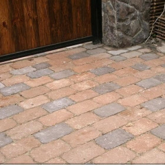 Тротуарна плитка Золотий Мандарин Цегла Антик 240х160х90 мм на сірому цементі коричневий Ужгород