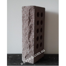 Облицовочный кирпич LAND BRICK скала пустотелый коричневый 250х100х65 мм