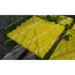 Крышка на забор LAND BRICK Черепица желтая 450х450 мм Херсон