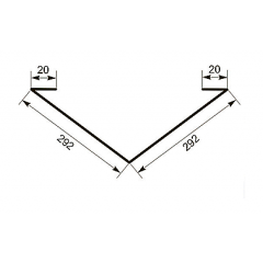 Желоб плоский Тайл тип 2 292х292 мм зеленый Калуш