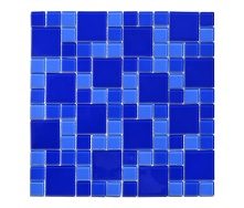 Мозаика стеклянная Aquaviva Cristall Dark Blue DCM305 300х300 мм