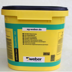 Еластичний гідроізоляційний розчин WEBER weber.tec Superflex D2 24 кг Київ