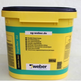Еластичний гідроізоляційний розчин WEBER weber.tec Superflex D2 24 кг