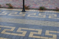 Тротуарная плитка Золотой Мандарин Кирпич стандартный 200х100х60 мм на сером цементе черный