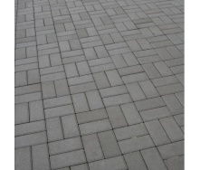 Тротуарна плитка Золотий Мандарин Цегла стандартна 200х100х40 мм сірий