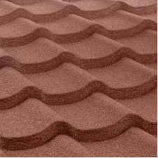 Композитная черепица QueenTile Standart 3-тайлова 1100x1150 мм rosso