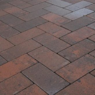 Тротуарная плитка Золотой Мандарин Кирпич без фаски 200х100х60 мм сиена