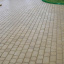Тротуарна плитка Золотий Мандарин Старе місто 120х40 мм на сірому цементі гірчичний Івано-Франківськ