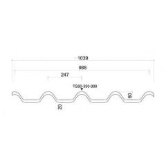 Металочерепиця Ruukki Armorium Crown BT 0,50 мм RR-33 (Чорний) Балаклія