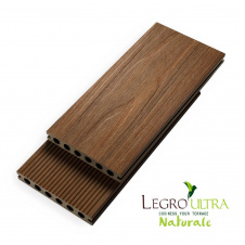 Терасна дошка двостороння LEGRO ULTRA NATURALE Teak 3D-ефект фарбування дерево-полімерна композитна дошка для тераси, доріжок коричнева