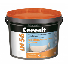 Интерьерная латексная краска Ceresit IN 56 FOR KITCHEN & BATH База C 3 л прозрачная