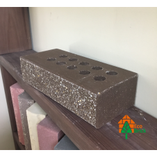 Цегла облицювальна пустотіла ECOBRICK з фаскою мармуровий коричневий