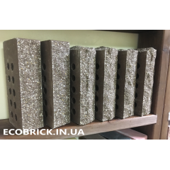 Кирпич облицовочный пустотелый ECOBRICK с фаской мраморный коричневый Николаев