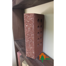 Кирпич облицовочный пустотелый ECOBRICK с фаской мраморный бордо