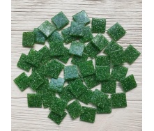 Скляна мозаїка Eco-Mosaic 20х20 мм 33х33 см зелена (DA405)