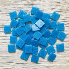 Стеклянная мозаика Eco-Mosaic 20х20 мм 33х33 см голубая (20L14)