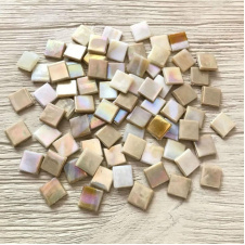 Стеклянная мозаика Eco-Mosaic 15х15 мм 33х33 см бежевая (MRY545)