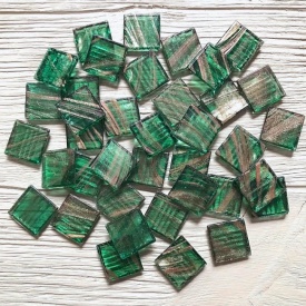 Стеклянная мозаика Eco-Mosaic 20х20 мм 33х33 см зеленая (20Z26)