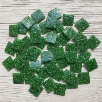 Скляна мозаїка Eco-Mosaic 20х20 мм 33х33 см зелена (DA405)
