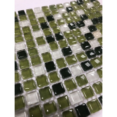Мозаика стеклянная VIVACER MixL03 зеленый микс 30x30 cм Черкассы