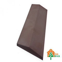 Коник для забору бетонний 180х500 мм коричневий Тернопіль