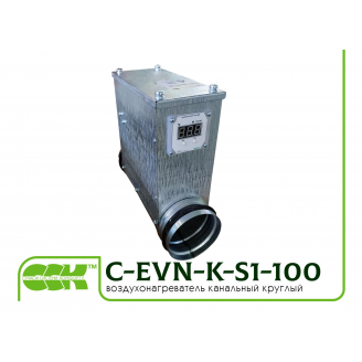 Електричний повітронагрівач канальний C-EVN-K-S1-100-0,6