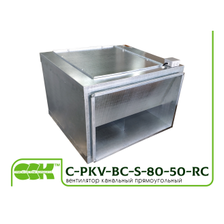 Вентилятор C-PKV-BC-S-80-50-4-380-RC в шумоизолированном корпусе канальный