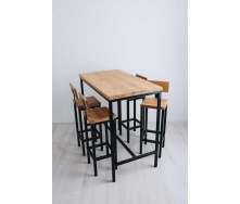 Барний комплект стіл + стільці в стилі LOFT (Bar Table-24)